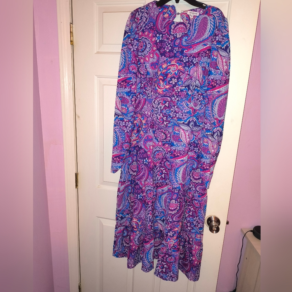 Area Star Women's Paisley Maxi Dress - Purple and Blue